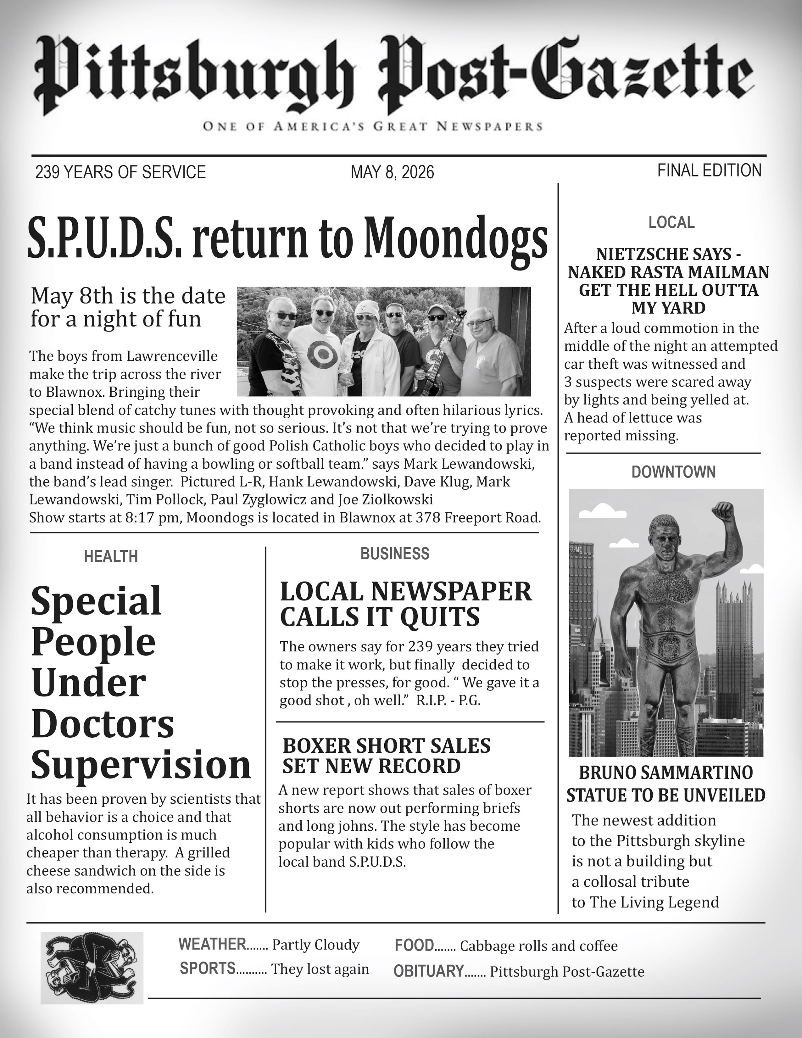 SPUDS show poster